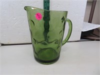 Vintage Green Coin Dot 8" Pitcher