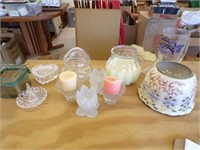 Candle Lot,Glass Ring Holder