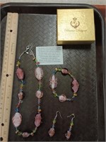 Premier Designs Glass Beads Necklace, Bracelet &