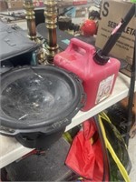 PAN AND GAS JUG