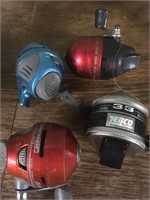 Lot of four fishing reels