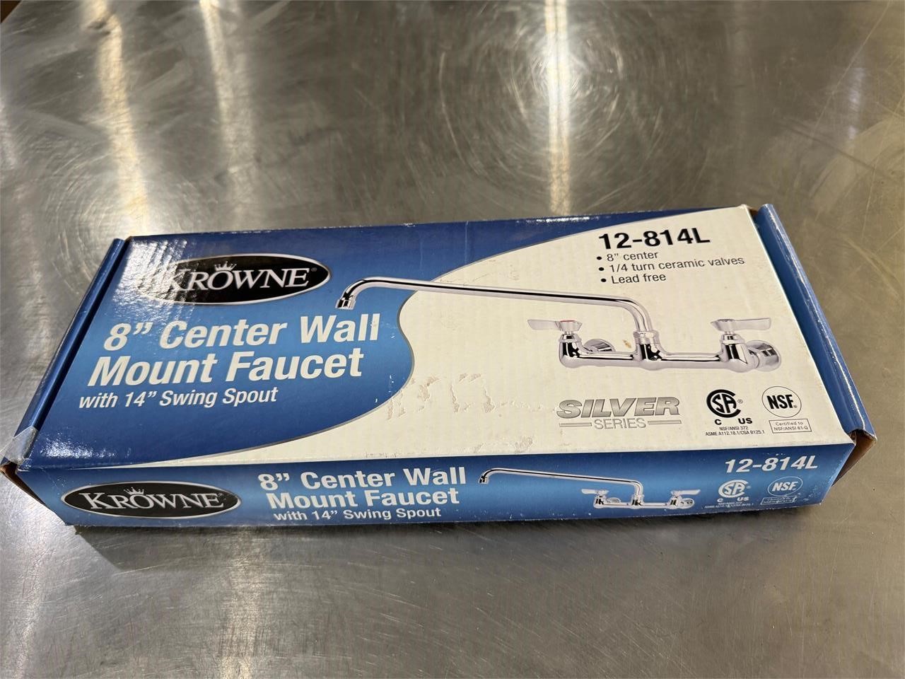 New Krowne 8” Center Wall Mount Faucet