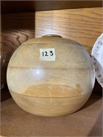 Vintage Wooden Jar with Lid