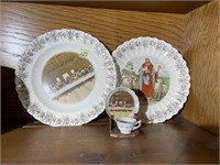 2 Decorative Religious Plates & Cup and Saucer