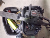 Craftsman gas powered chainsaw untested, stool