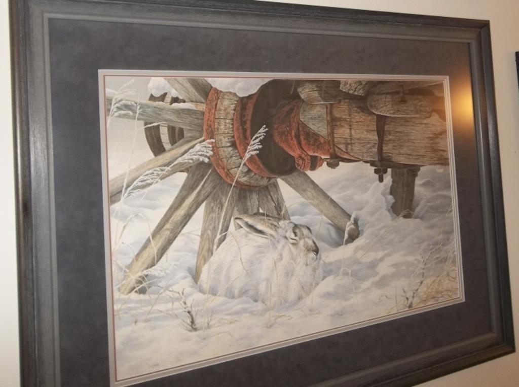 Snowy Refuge Signed by Jorge Mayol Framed Print