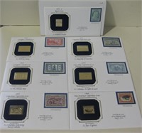 1800-1900's Commemorative Gold Plated Stamps