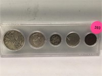 US Coin Type Set - Walker, Washington, Mercury,