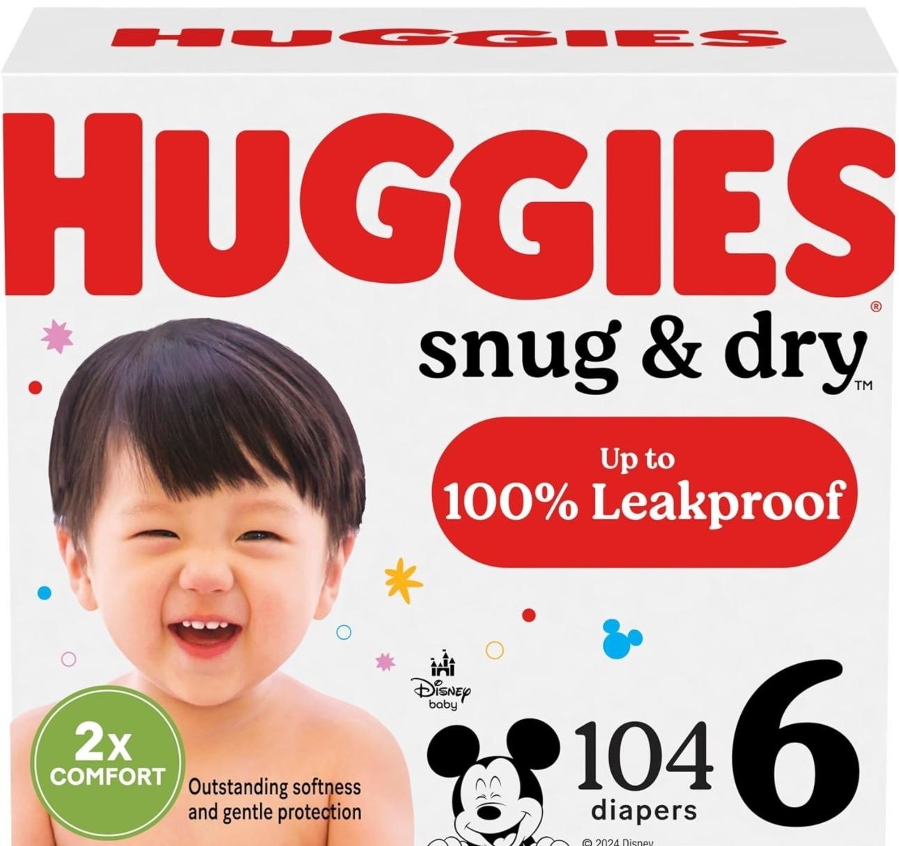 ($44) Huggies Snug & Dry Disposable Baby,6
