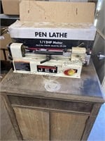 Small Pen Lathe and cabinet see photos