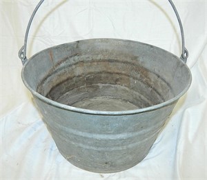 Antique Galvanized Small Wash Bucket Pail