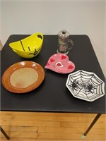 4 Decorative Serving Plates with Coffee Bodum