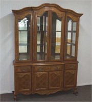 Queen Anne Formal China Cabinet and Hutch