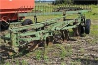 JD 5x semi-mount plow w/cutters & harrow