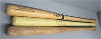 (3) Vintage wood baseball bats.