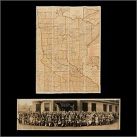 Vintage MN Map & Postmasters Photo 1926