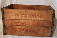 Vintage Glen Rock Beverages Bottle Wood Box Crate