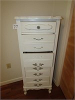 5 DRAWER WHITE PAINTED LINGERIE CHEST