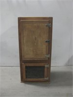 20"x 26"x 57" Antique Wood Ice Box Untested