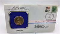 Andrew Jackson Presidential Medals Cover