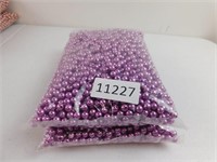 8mm Faux Pearl Beads - 2 Huge Bags - Purple