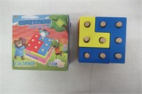 Wooden Tetris-Style Peg Puzzle, Travel Size