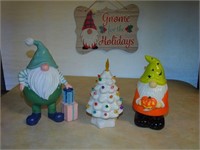 Ceramic Gnomes & Tree