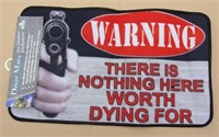 Door Mat Nothing Worth Dying For 17" X 36" New