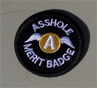 Asshole Merit Badge Patch 2 1/2"