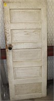Vintage Wooden Door with Original Hardware