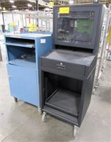 (2) PORTABLE SHOP FLOOR COMPUTER CABINETS