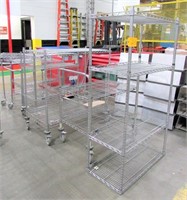 LOT METRO-TYPE WIRE RACK SHELVES/CARTS