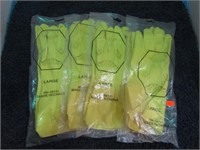 RUBBER DISH WASHING GLOVES