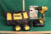 DeWalt Cordless Drill Kit-2 Batteries, Charger,Bag