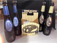 Four baseball bat bottles  coolers banqu