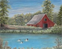 Maria Goguen - Farm Scene With Ducks