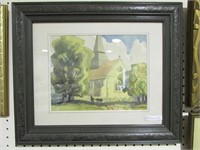 ERNEST CONYERS BARKER CHURCH WATERCOLOUR