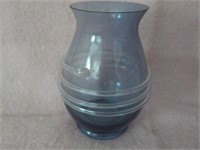 art pottery smokey lilac 5.5" vase with hand