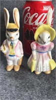 Occupied Japan Porcelain Rabbits (someone talked