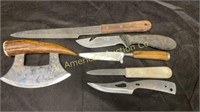 Mixed lot of 6 knives, various brands and styles