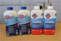 Four 1 qt bottles of HTH Pool Chemicals $80 Retail