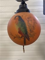 ART DECO LAMP SHADE IN NEWER FIXTURE -10" DIAMETER