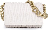Montana West Cream Quilted Women's Purse