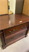 Two Drawer Wooden File Cabinet 39 ½ x 23 x 30