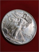 1990 UNC American Silver Eagle One Ounce