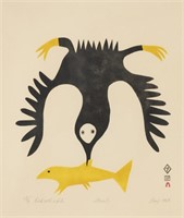 LUCY QINNUAYUAK, INUIT, Bird with a Fish, 1964 (19