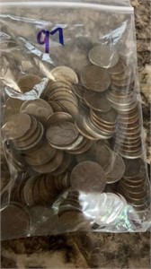 Bag of Wheat and Buffalo pennies