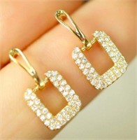 Natural Diamond Earrings 18K Gold