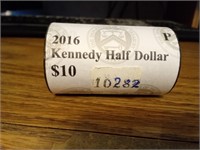 2016 Kennedy Half Dollar $10, Full Roll NEW Sealed