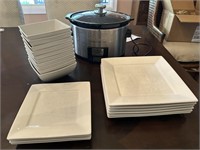 Cuisinart Crockpot and Threshold Square Dishes